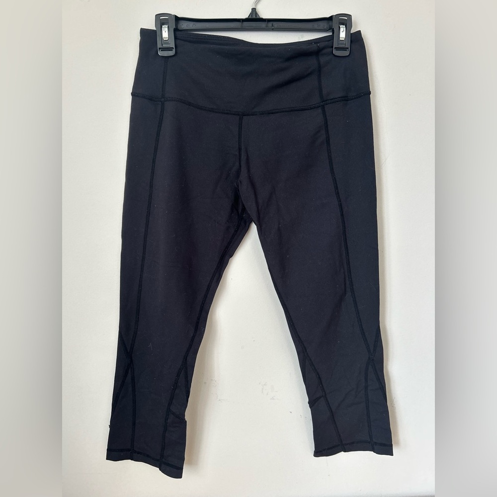 Lululemon Black Wunder Under Crop II Legging, Sz 8